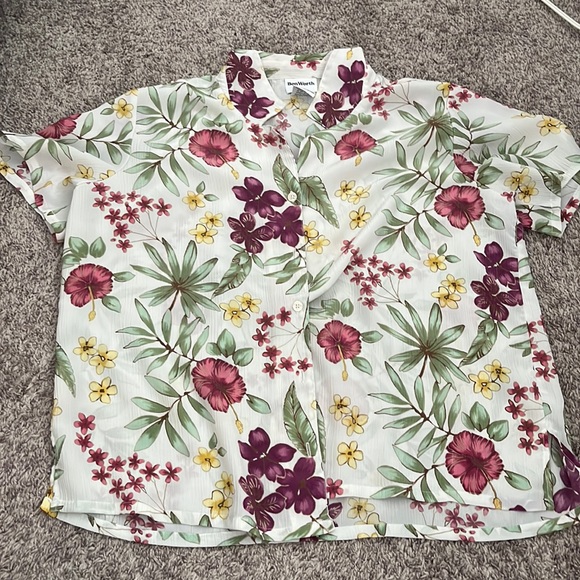 VINTAGE tropical button up - Picture 1 of 2